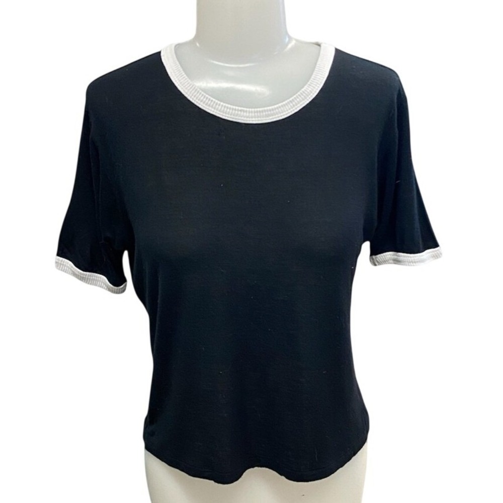 American Dream Black Ringer Tee‎ Short Sleeve Crew Neck Women's XS